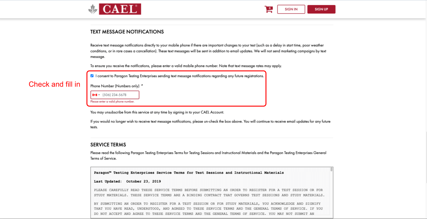 CAEL registration guide